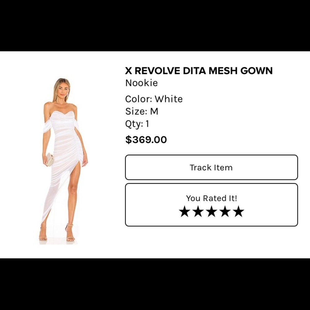 Revolve Nookie Mesh Gown Size M